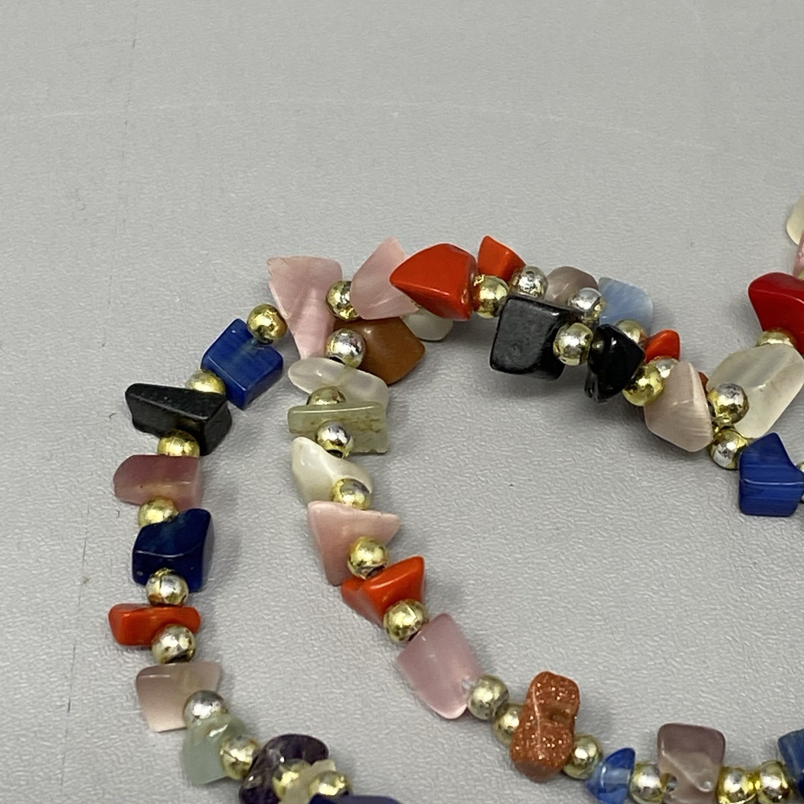 Assorted Gemstone Necklace Multicolor Chip Beads … - image 9