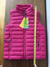 Joules Girls Hot Pink Puffer Vest. Size 9. New.