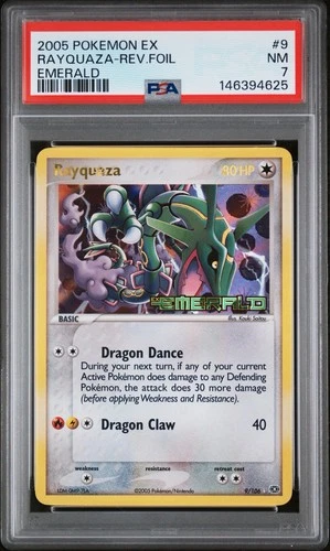 Rayquaza EX Emerald Reverse Holo Stamped 9/106 PSA 7 Near Mint Pop 108 Pokemon