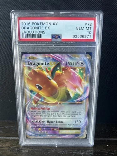 Pokemon 2016 XY Evolutions Dragonite EX #72 PSA 10 Gem Mint Rare