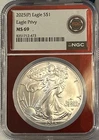 2025 (P) American Silver Eagle - Eagle Privy - .999 Fine ~ NGC MS 69 - Red Core