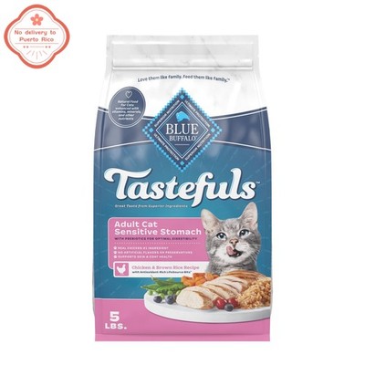 new Blue Buffalo Tastefuls Sensitive Stomach Cat Food   Chicken, 5lb