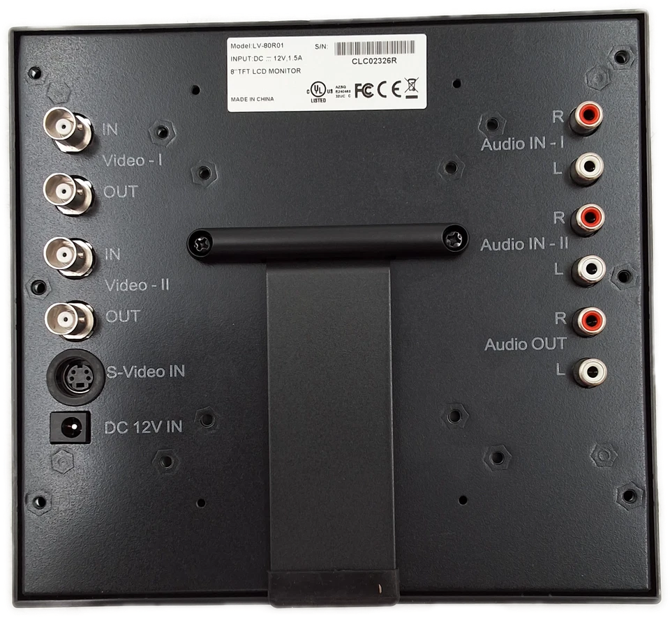 8" Surveillance Monitor LV-80R01 LED LCD 2CH - Image 2 of 4