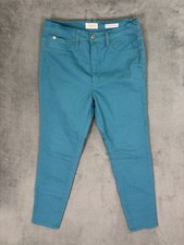 Curve Appeal Jeans Womens 8 Blue Teal High Rise Minimalist Jegging Stretch