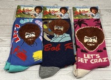 Bob Ross Lovers Men's Women's Socks Set Joy Art Painting Happy Accidents 3 Pair