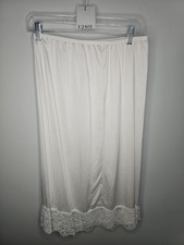 Vintage Vassarette 100 Nylon White Lace Half Slip Style 11-105 Size XL 28/44