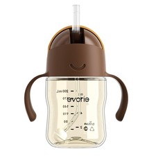 7 Oz Tritan Weighted Straw Sippy Cup with Handles Spill Proof Baby Water Bottle