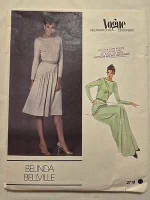 Vogue 2718 Vintage Pattern International Designer Belinda Bellville Sz 8 Cut