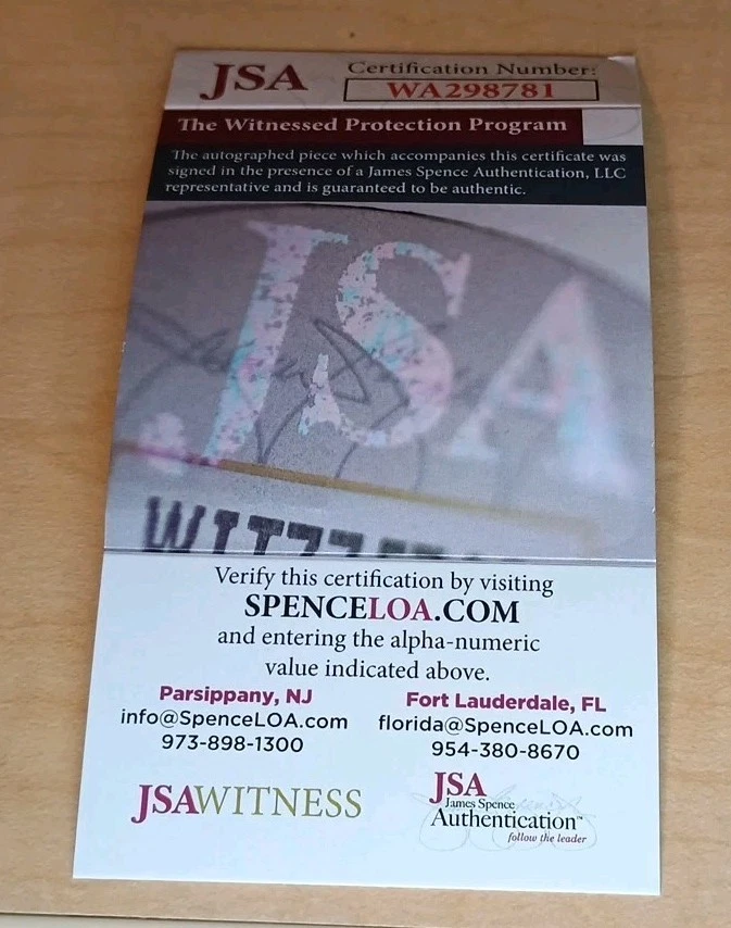 Béisbol autografiado por Hunter Renfroe con la JSA Certificados Royals Foto 3 de 3