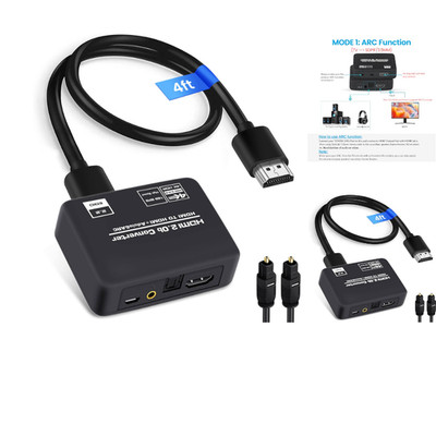 4K@60Hz HDMI Audio Extractor Splitter Converter HDMI zu HDMI Optisches SPDIF