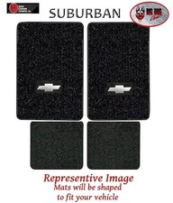 1988 Chevy R10 Suburban Black Cutpile Carpet Floor Mat Set Wsilver Bowtie Fr 1988 Chevy R10 Suburban Black Cutpile Carpet Floor Mat Set Wsilver Bowtie Fr