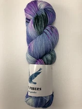 Goosey Fibers Sock Fingering Yarn Superwash Hand Dyed Verigated Knitting
