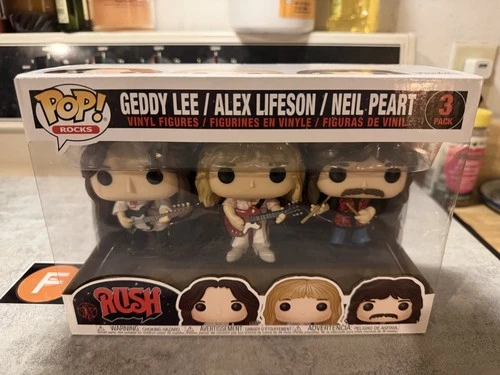 Funko Pop Rocks! RUSH 3 PACK * Geddy Lee * ALEX LIFESON * Neil Peart  THREE PACK