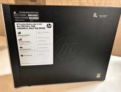 HP Pavilion Slimline 400-314 pc AMD E1-2500 1.4GHz 4GB 1TB HDD Windows 10