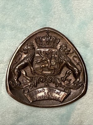 Vintage Grand Duche de Luxembourg - Cast Metal Crested Wall Plaque