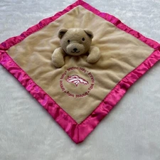Baby Broncos Denver NFL Football Lovey Bear Plush Pink Baby Fanatic Blanket