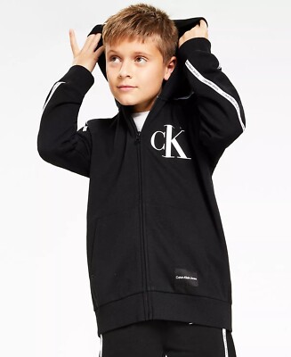 Fleece Hoodie Calvin Klein Black Zip Hoodie Calvin Klein BLACK Big