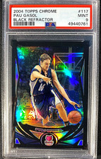 2004 TOPPS CHROME PAU GASOL BLACK REFRACTOR SP #D /500 PSA 9 MINT #117 G1377
