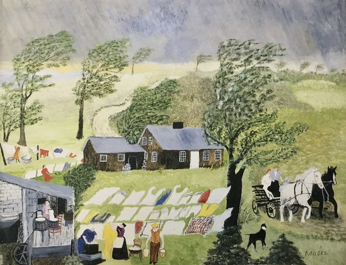 Grandma Moses The Pond 複製画 額装品 Grandma Moses The Pond 複製画