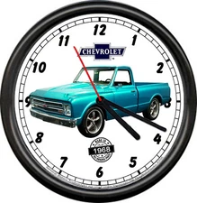 Licensed 1968 Chevy Chevrolet Teal Blue C-10 Truck General Motors Wall Clock