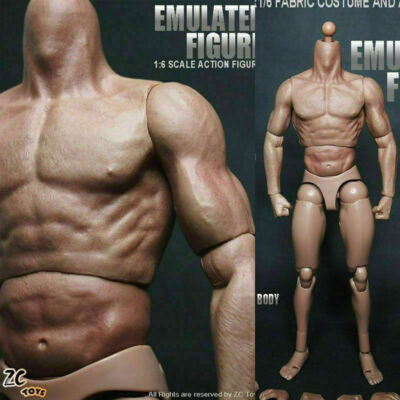 Scale 1:6 12'' Male Muscular Man Body For Action Figure Head Sculpt Model Toy US
