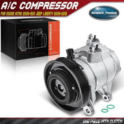 AC Compressor with 6-Groove Pulley for Dodge Nitro 2009-2011 Jeep Liberty 3.7L