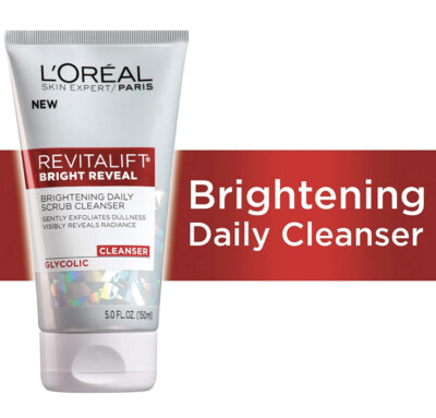 3 L'OREAL REVITALIFT BRIGHT REVEAL DAILY SCRUB CLEANSER