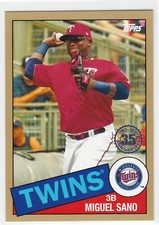 2020 Topps 1985 35th Anniversary Gold #85TB-25 Miguel Sano 30/50 (T8)