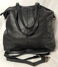 Covet By Stella & Dot Crossbody Shoulder Handbag Pebbled Genuine Leather Large