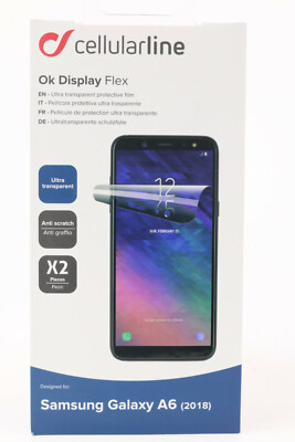 2x Schutzfolie Für Samsung Galaxy A6 Display Flex Cellularline (2018) Schutz 129