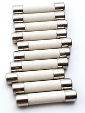 Lot of 10 Littelfuse 3AB 30A Ceramic Fuses 30 Amp 125 Volt Fast Acting 1/4x1-1/4