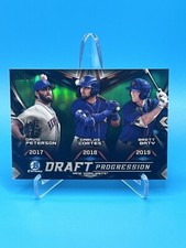 Brett Baty Peterson 2019 Bowman Chrome Draft Progression Green Refractor /99 SP