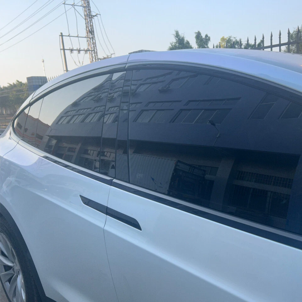 Borde de ventana de eliminación de cromo negro mate/brillante para Tesla Model X 2016-2020 Foto 4 de 4