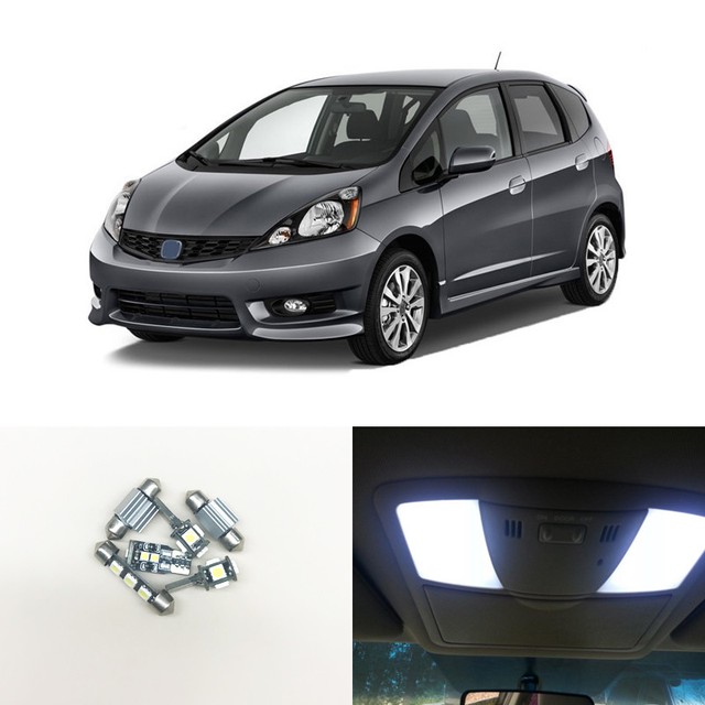 6x For Honda Fit Jazz 20092013 White Interior Dome Trunk LED Light