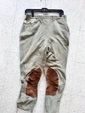 TAILORED SPORTSMAN Side Zip Beige Breeches LADIES sz 30 *VGC Made in USA #1941