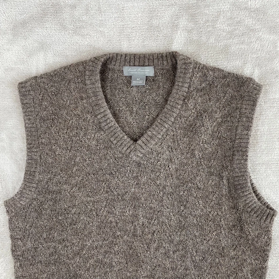 Chaleco Daniel Cremieux Hombre Mediano Marrón 100% Lana Alpaca Colección Signature Nuevo sin Etiquetas Foto 3 de 4