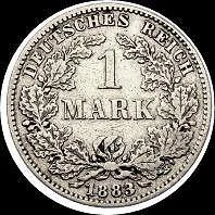 Germany Empire 1883-E 1 mark #4539 ONLY 112,000 MINTED
