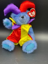 (66b) Ty Beanie Baby "Calliope" The Jester Clown Blue Bear 1993