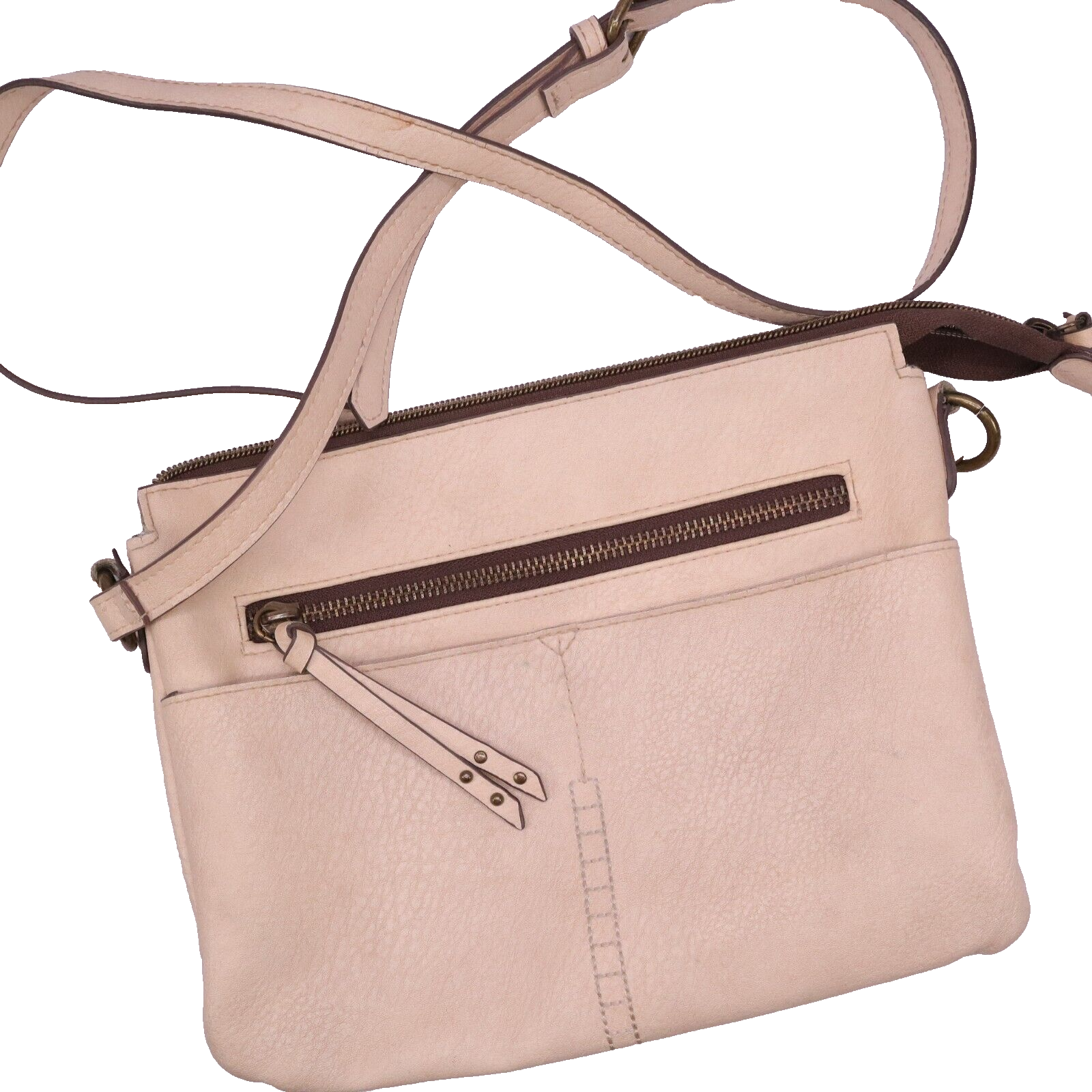Ivory Cream Crossbody Bag by Time and Tru Sadie Essentials  -image