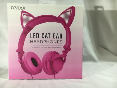 Traxx Cat Ear LED Headphones - Pink - BRAND NEW SEALED