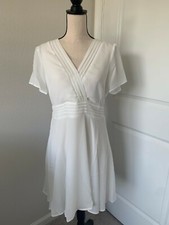 ASOS Gilli Brand Women's White Short Sleeve Sundress Size Large NWT
