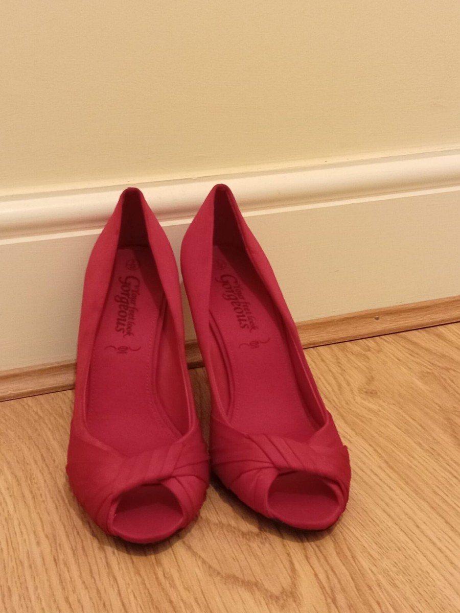 New look Red stiletto formal court heels - Main Image