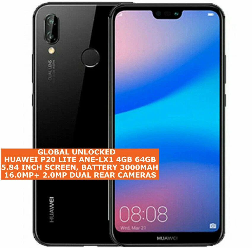 HUAWEI P20 LITE ANE-LX1 GLOBAL VERSION 4gb 64gb 16mp 5.84 Android  Smartphone 4g