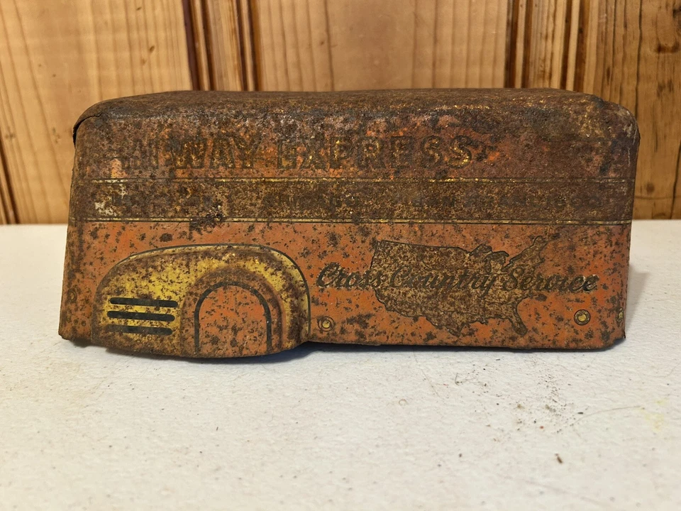 Винтажная жестяная задняя панель грузовика Louis Marx HI Way Express только G3 - Изображение 2 из 4