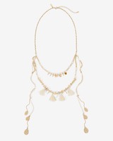 White House Black Market Fabric Tassel Lariat Necklace White House Black Market Fabric Tassel Lariat Necklace