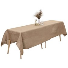 Natural Burlap Tablecloth 60 Inches X 108 Inches