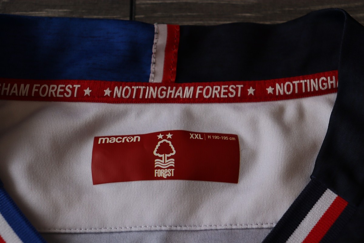 Maillot De Foot Extérieur Nottingham Forest 2019/20 Par Macron – Homme, Manches Courtes, Taille 4XL, Bleu