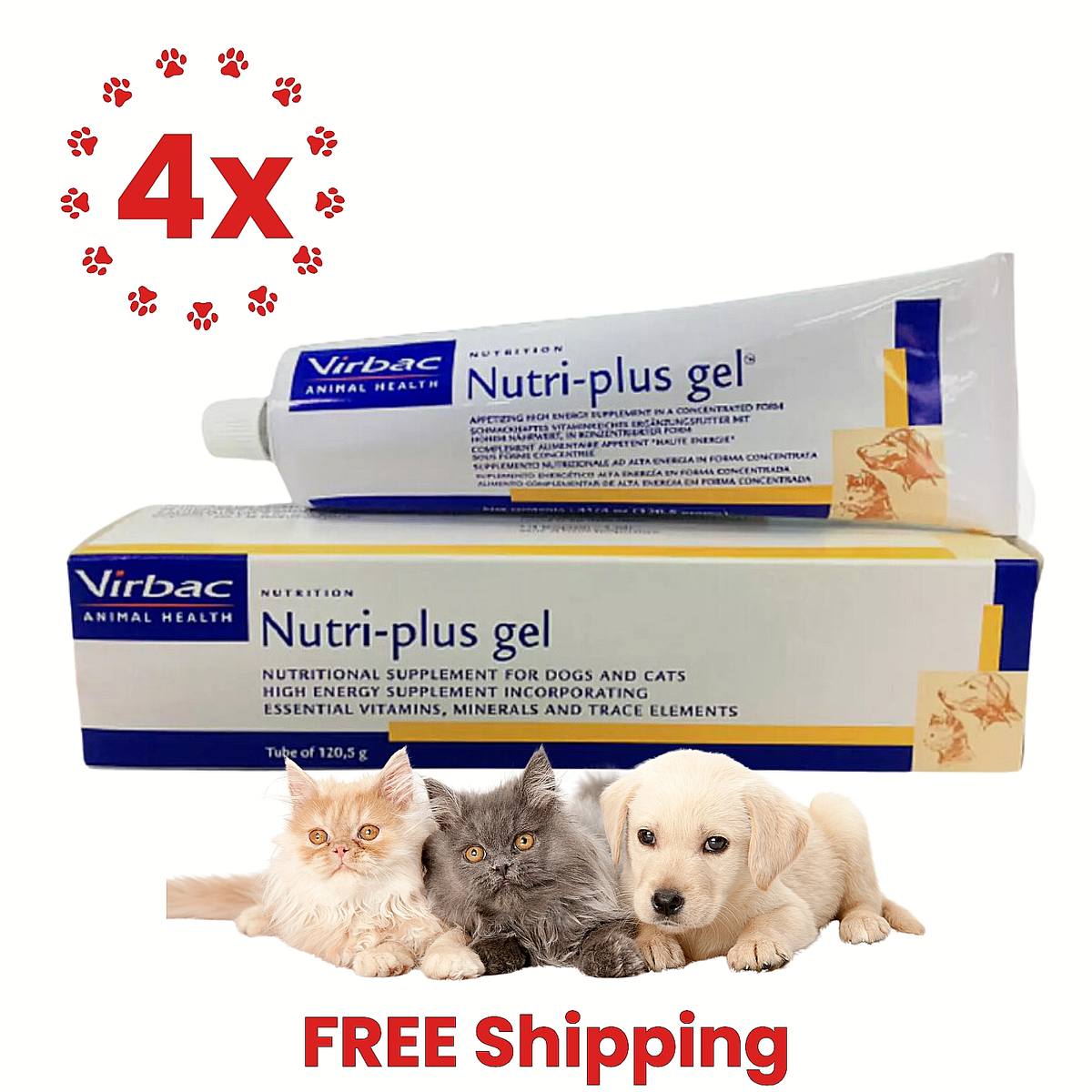 X Virbac Nutriplus Nutri Plus Gel Supplement For Cats Dogs