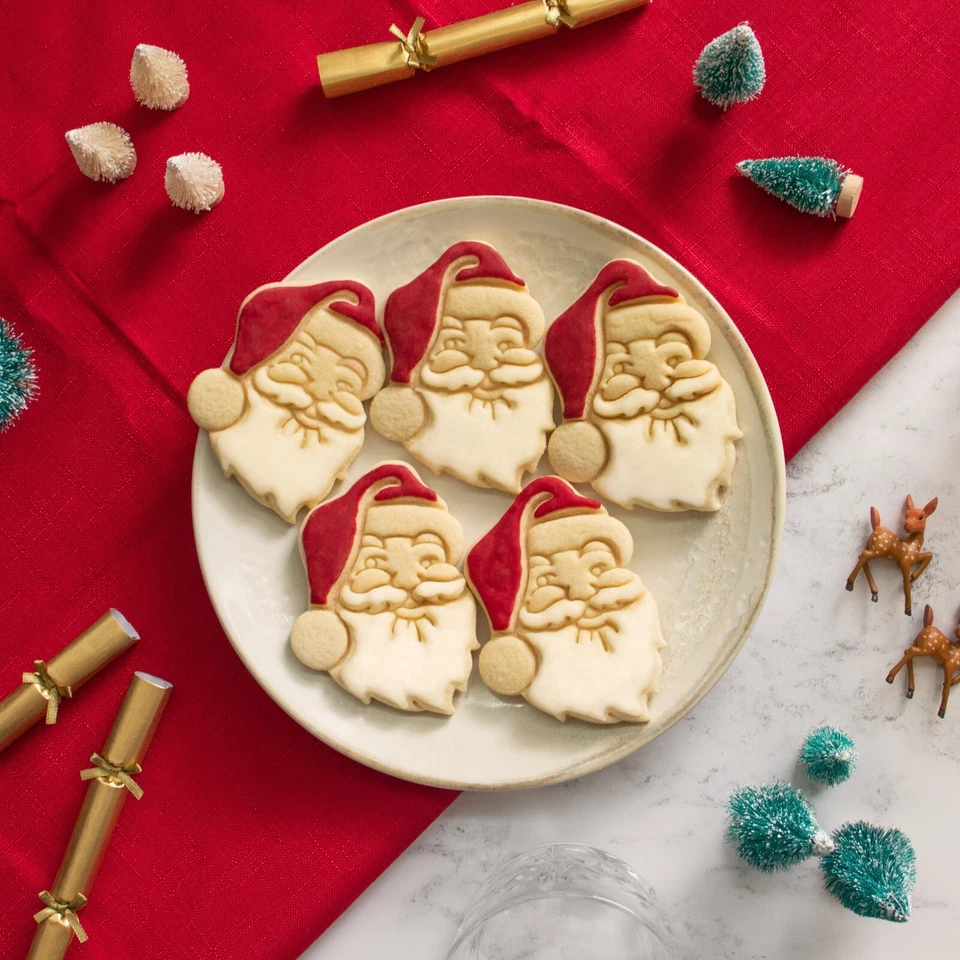 Cortadores de galletas Papá Noel, muñeco de nieve, globo de nieve - Feliz Navidad vacaciones Navidad Foto 4 de 4
