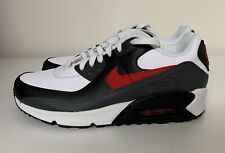 Nike Air Max 90 Ltr GS White/cool Black and Red With White Size 4y 